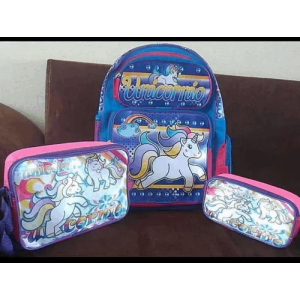 Set de mochila, lonchera y cartuchera con diseño de unicornio para niña, perfecto para el regreso a clases – Compra en Isasur Market con envíos rápidos a Cuba – Alternativa a Supermarket23 y Tuambia