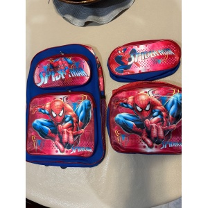 Set de mochila, lonchera y cartuchera con diseño de Spiderman, ideal para niños – Disponible en Isasur Market con envíos rápidos a Cuba – Más opciones que Supermarket23 y Tuambia