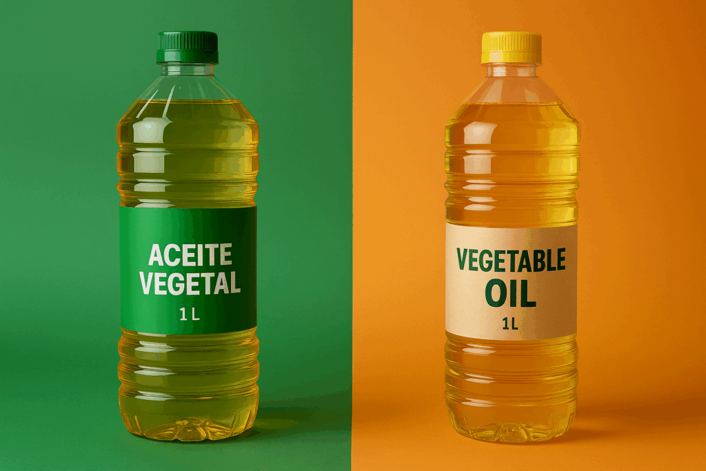 Comparación de botellas de aceite vegetal disponibles para envío a Cuba desde Isasur Market.