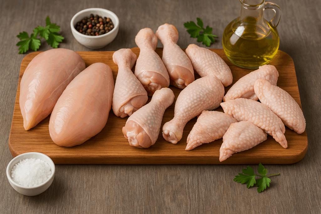 Cortes de pollo listos para envío a Cuba desde tienda online